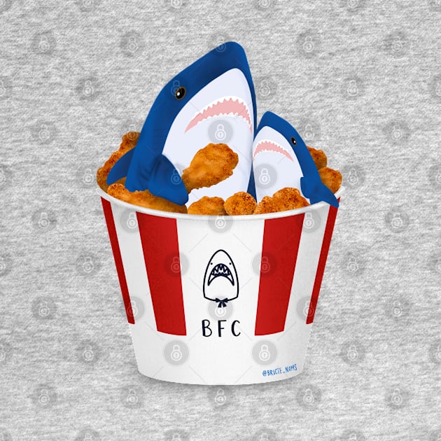 Sharks love fried chicken by Brucie Noms